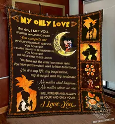 Dragon Ball My Man Love Warm Heart & Soul Quilt Cc and Home Decor
