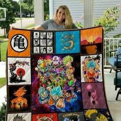 Dragon Ball Poly Quilt Blanket and Home Decor