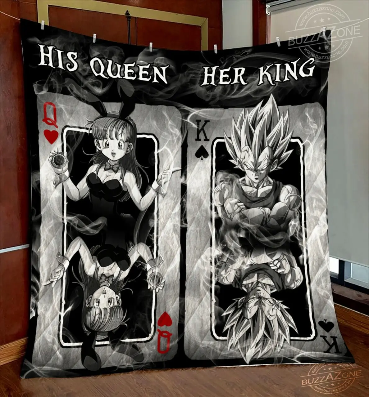 Dragon Ball Queen And King Vegeta Bulma Quilt Cc and Home Decor