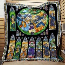 Dragon Ball Stained Glass Blanket Th0907 Quilt and Home Decor