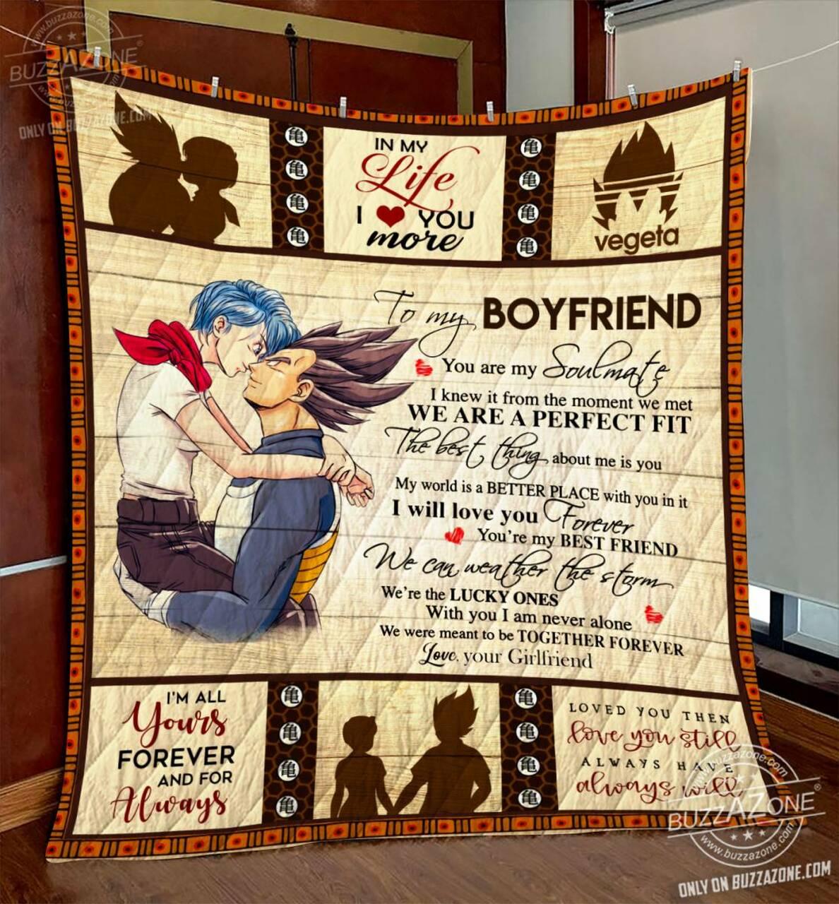 Dragon Ball Vegeta Boyfriend Perfect Fit Quilt Cc and Home Decor