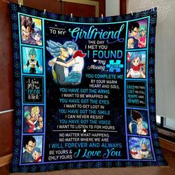 Dragon Ball Vegeta Girlfriend Found My Missing Piece Quilt Cc and Home Decor
