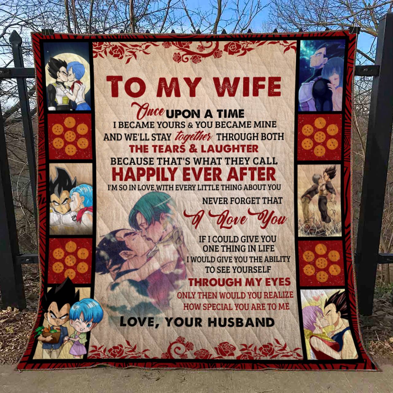 Dragon Ball Vegeta Never Forget That Quilt Nh and Home Decor
