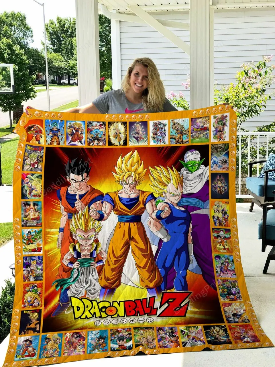 Dragon Ball Z Quilt Blanket and Home Decor