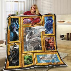 Dragon Beautiful Art GH5 NTTH011298 3D Customized Quilt and Home Decor