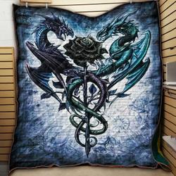 Dragon Couple H6 NTTH011298 3D Customized Quilt and Home Decor
