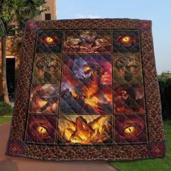 Dragon Fire Quilt Blanket Vq06  Quilt and Home Decor