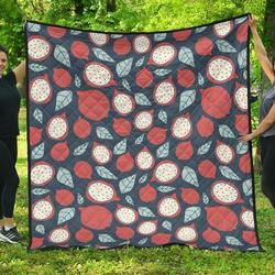 Dragon Fruits Dark Blue Background DHCDHC DT1910 Quilt Blanket and Home Decor
