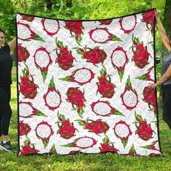 Dragon Fruits White Background DHCDHC DT1910 Quilt Blanket and Home Decor