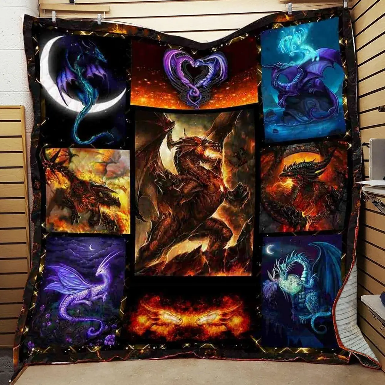 Dragon King Quilt Blanket ABC07113599 and Home Decor