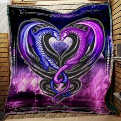 Dragon Love Cl22100162Mdq Quilt Blanket and Home Decor