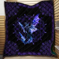 Dragon Purple H10 NTTH011298 3D Customized Quilt and Home Decor
