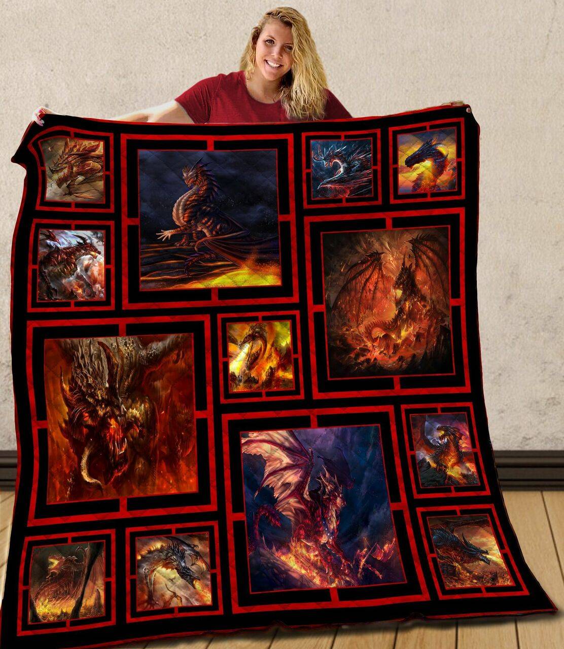 Dragon Quilt Blanket C9B260221VV and Home Decor