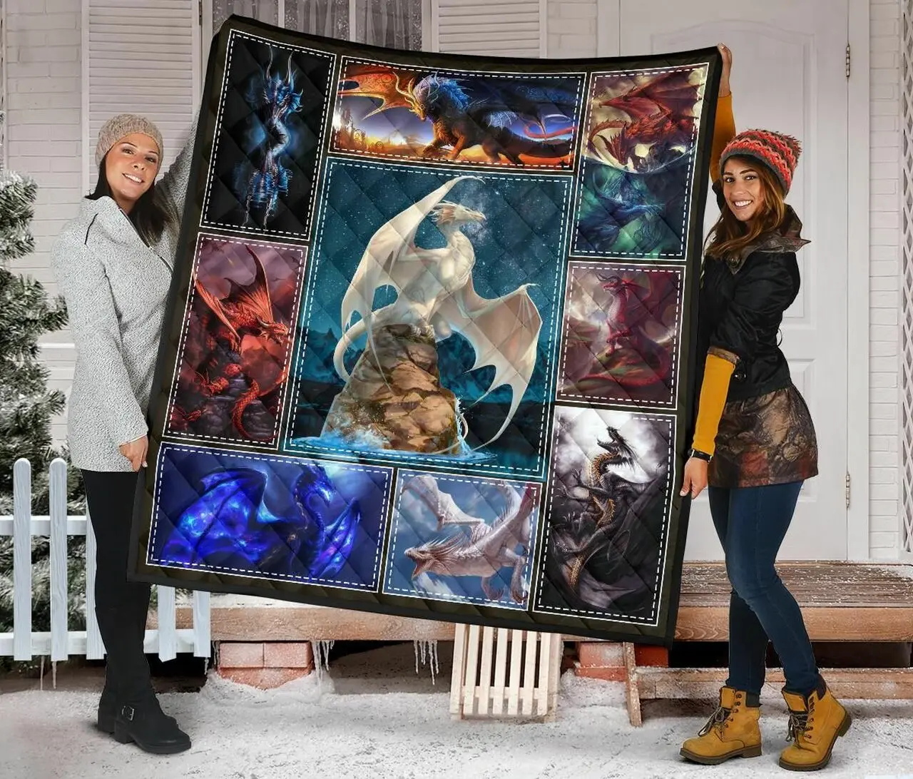 Dragon Quilt Blanket Dhc09121380Dd and Home Decor