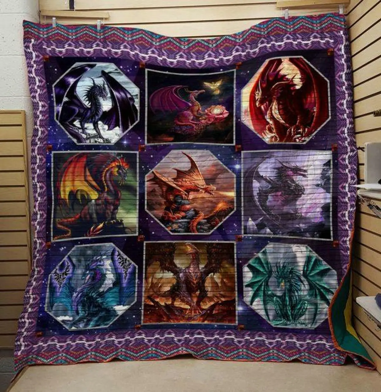 Dragon Quilt V17 and Home Decor