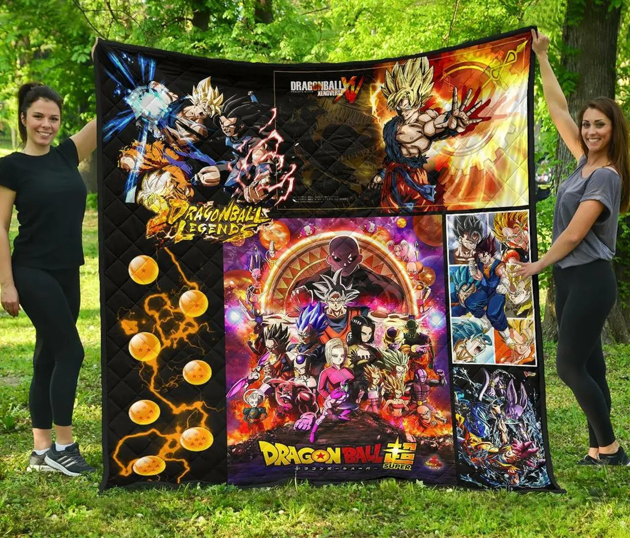 Dragonball Super Black Premium Quilt Blanket Quilt and Home Decor