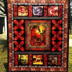 Dragonfires Quilt Blanket Yhl3  Quilt and Home Decor