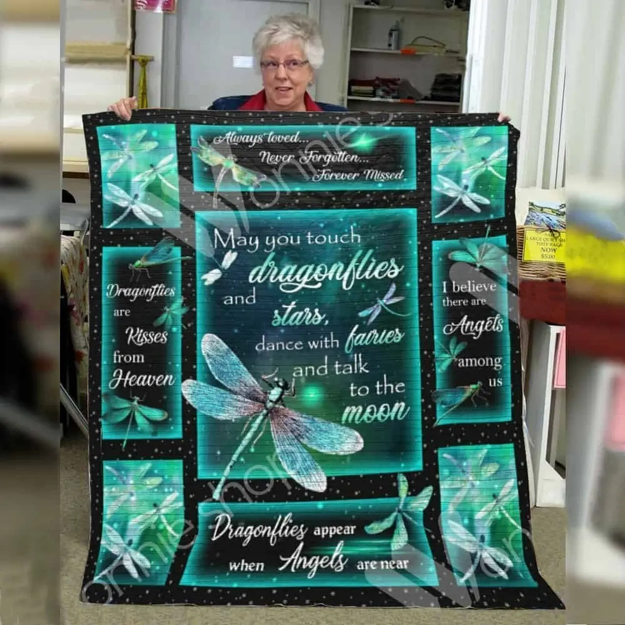 Dragonflies E Quilt Derqii and Home Decor