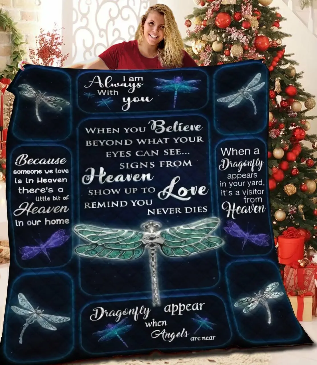 Dragonfly Appear Quilt Ove and Home Decor