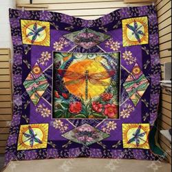 Dragonfly Born To Fly Quilt Avz and Home Decor
