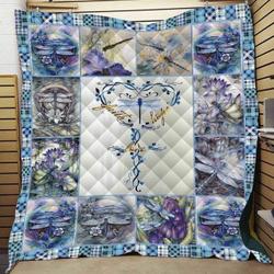Dragonfly Faith Hope Love Clh2412063Q Quilt Blanket and Home Decor