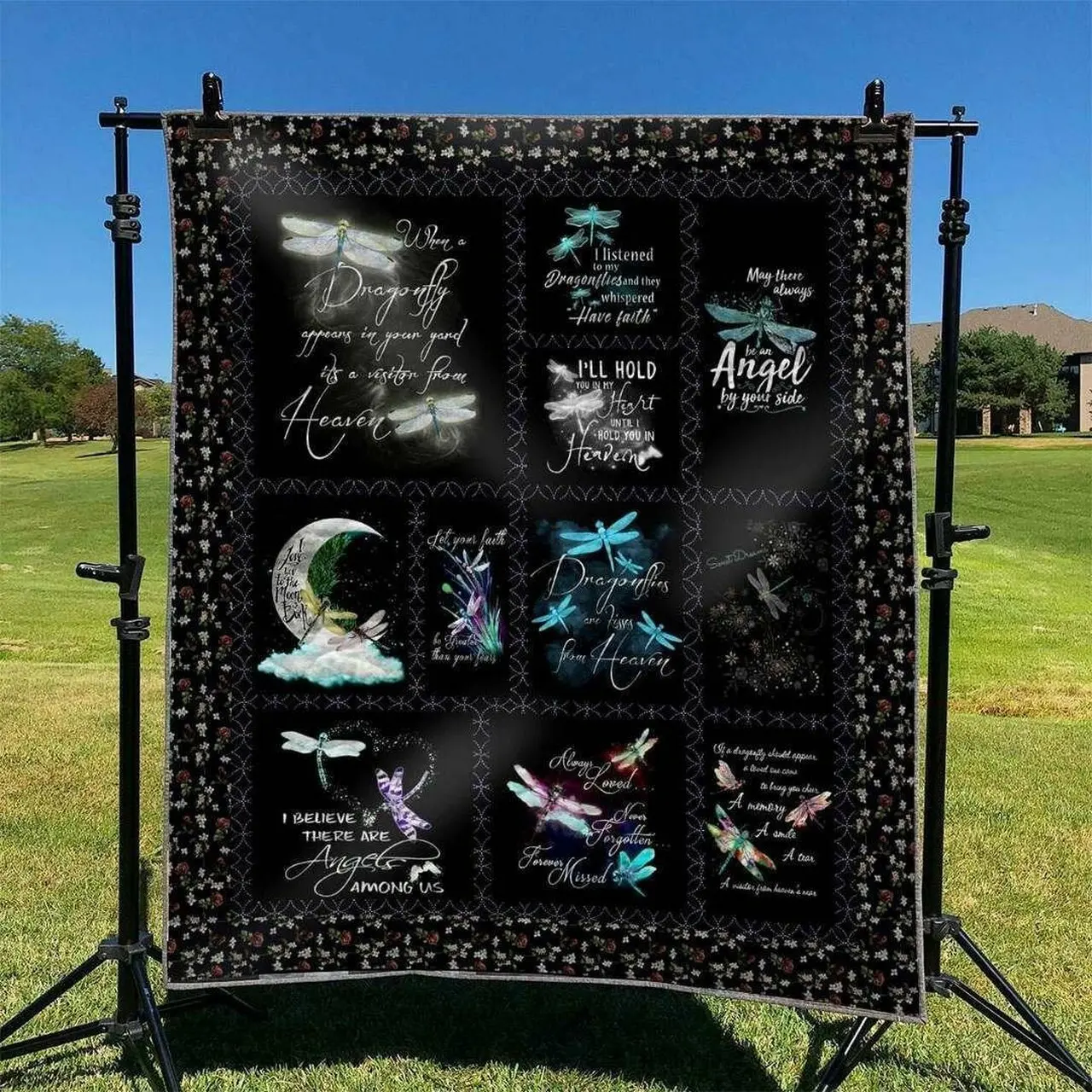 Dragonfly Hur Quilt Cysion and Home Decor