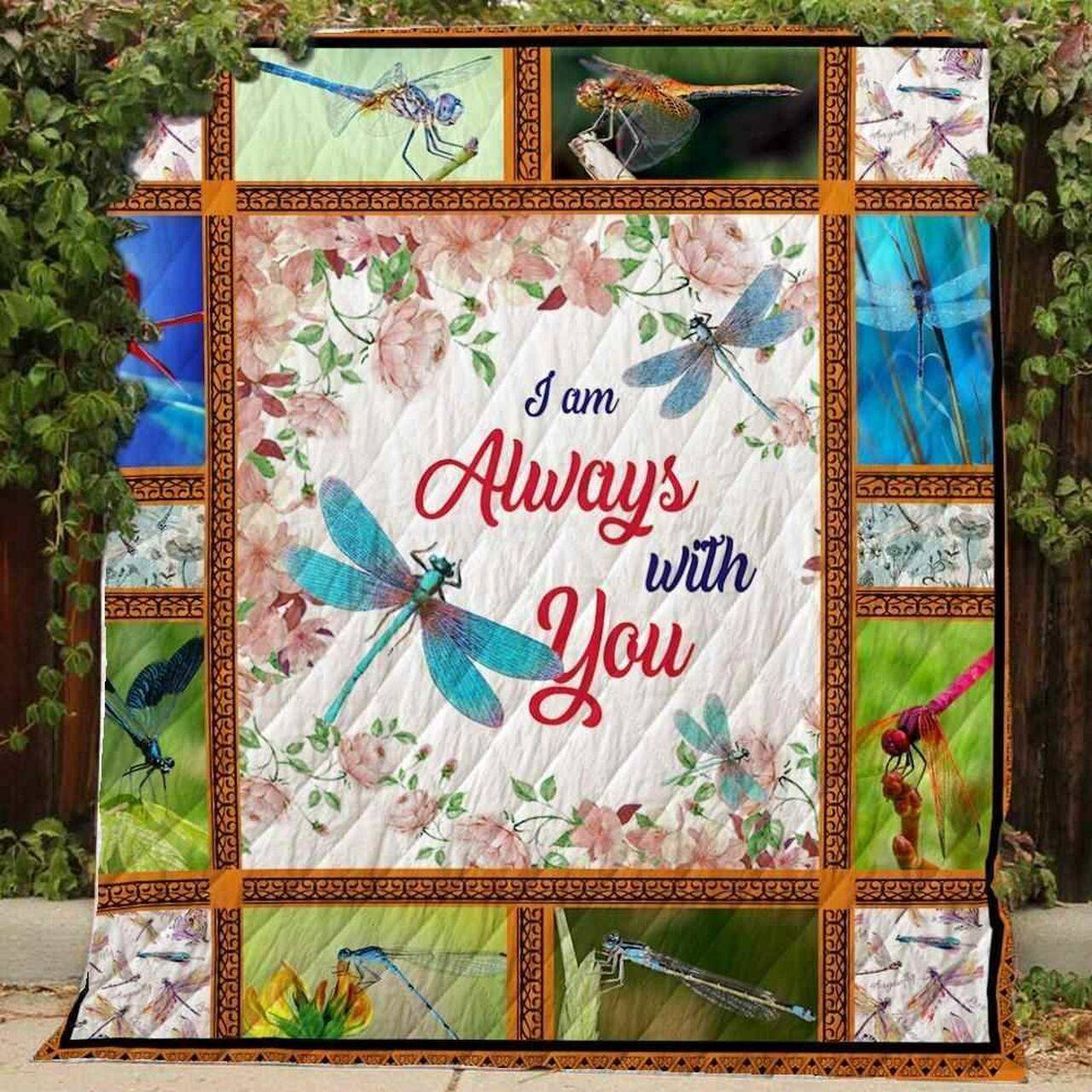 Dragonfly I Am Always With You Blanket Th0509 Quilt and Home Decor