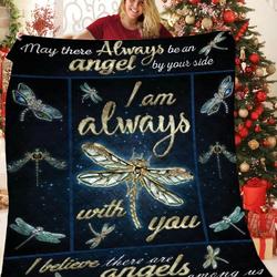 Dragonfly I Am Always With You Quilt Ouf and Home Decor