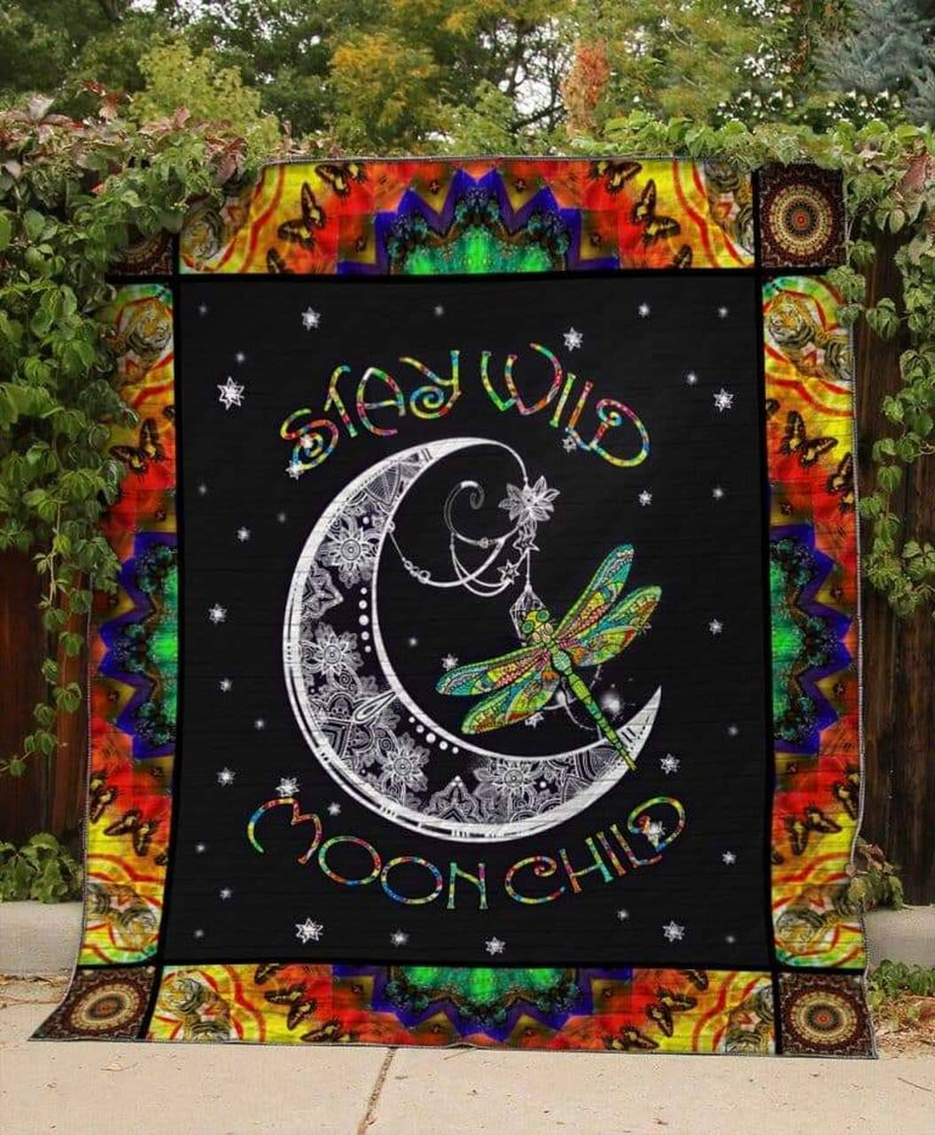 Dragonfly Moon Quilt and Home Decor