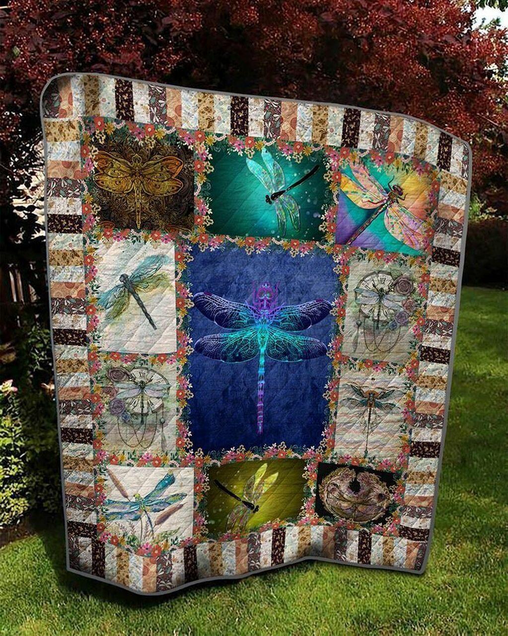 Dragonfly Quilt Blanket ABC07113421 and Home Decor