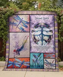 Dragonfly Quilt Blanket Dhc13122593Vt and Home Decor