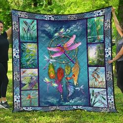 Dragonfly Quilt Blanket Dhc13124137Vt and Home Decor