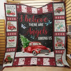 Dragonfly Red Truck Quilt Nmt and Home Decor