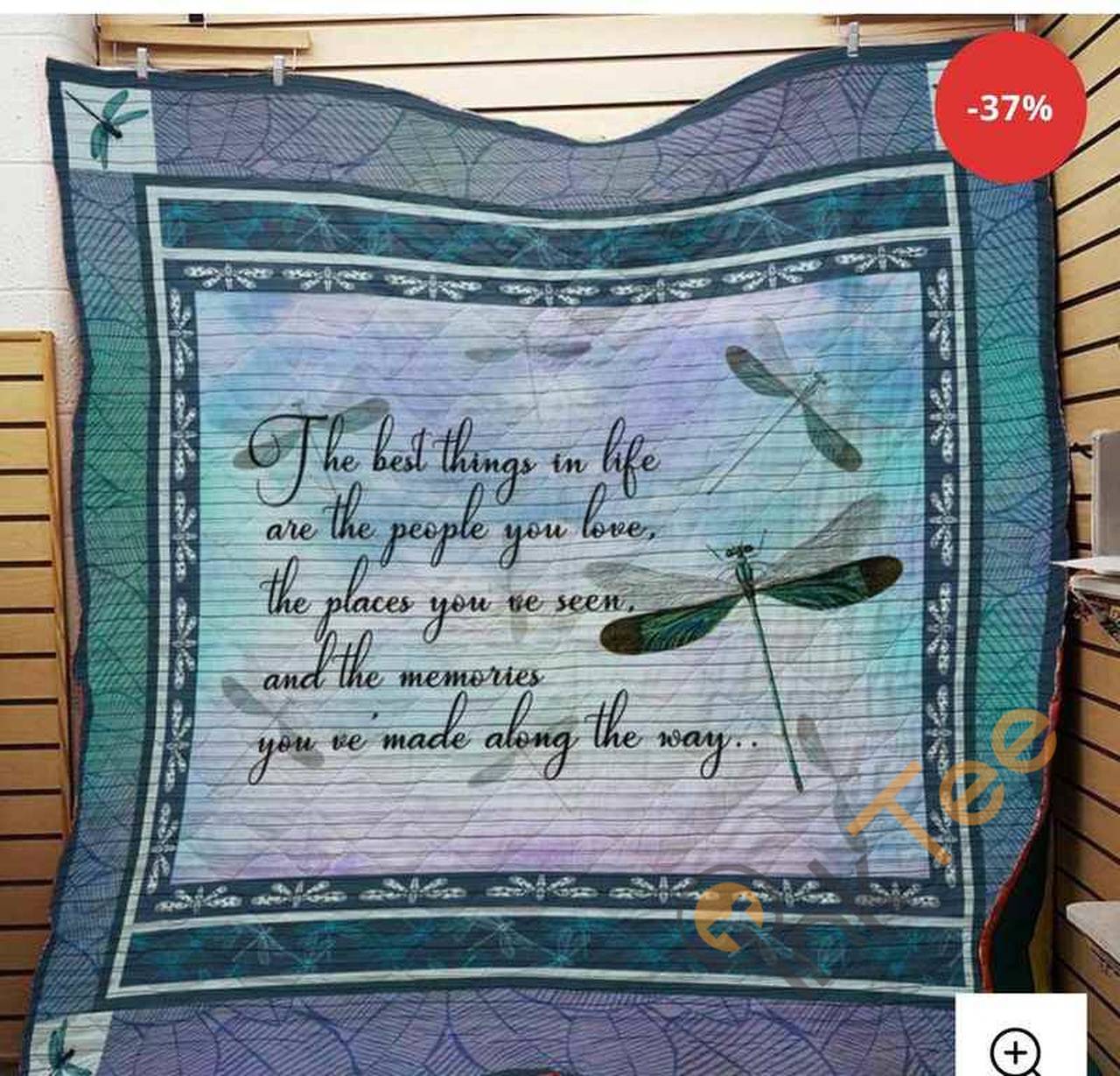 Dragonfly - The Best Things In Life Blanket Quilt and Home Decor