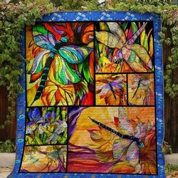 Dragonfly Wonderful Land Quilt Blanket Dhc0201201244Td and Home Decor