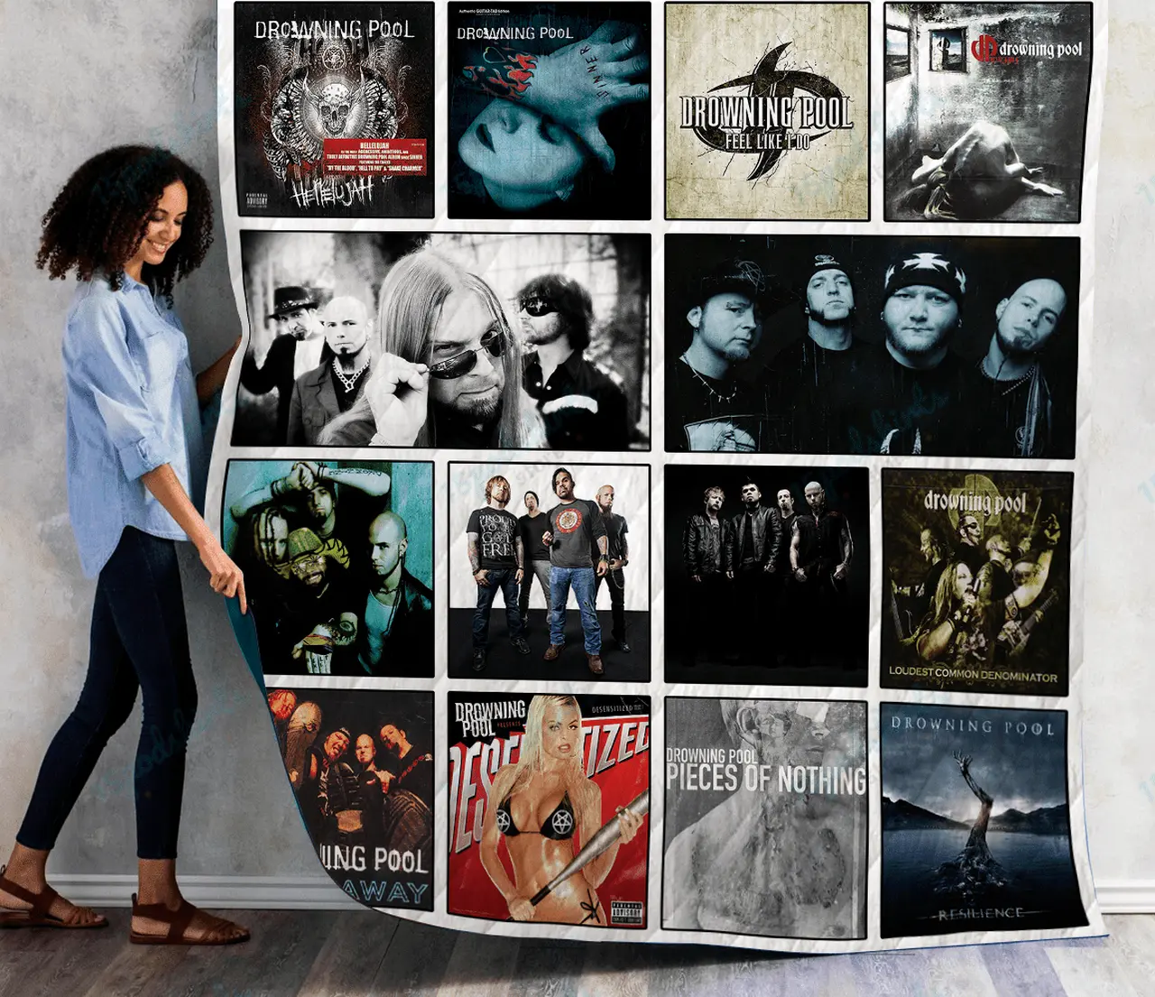 Drowning Pool Albums Quilt Blanket Ver 14 and Home Decor