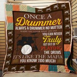Drummer Cld250678 Quilt Blanket and Home Decor