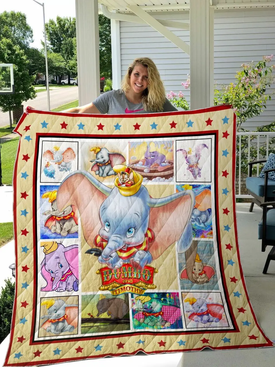 Dumbo Film Quilt Blanket 01 and Home Decor