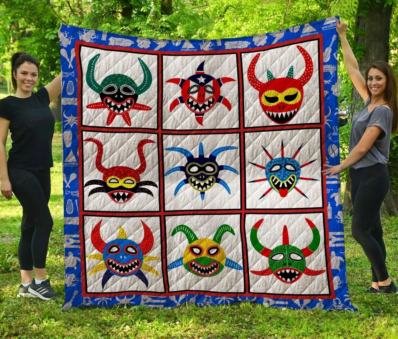DUQ16112001 Puerto Rico Quilt Blanket and Home Decor