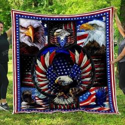 Eagle Lets Happier HP207 3D Customized Quilt and Home Decor