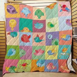Easily Distracted By Birds Quilt Blanket ABC07113158 and Home Decor