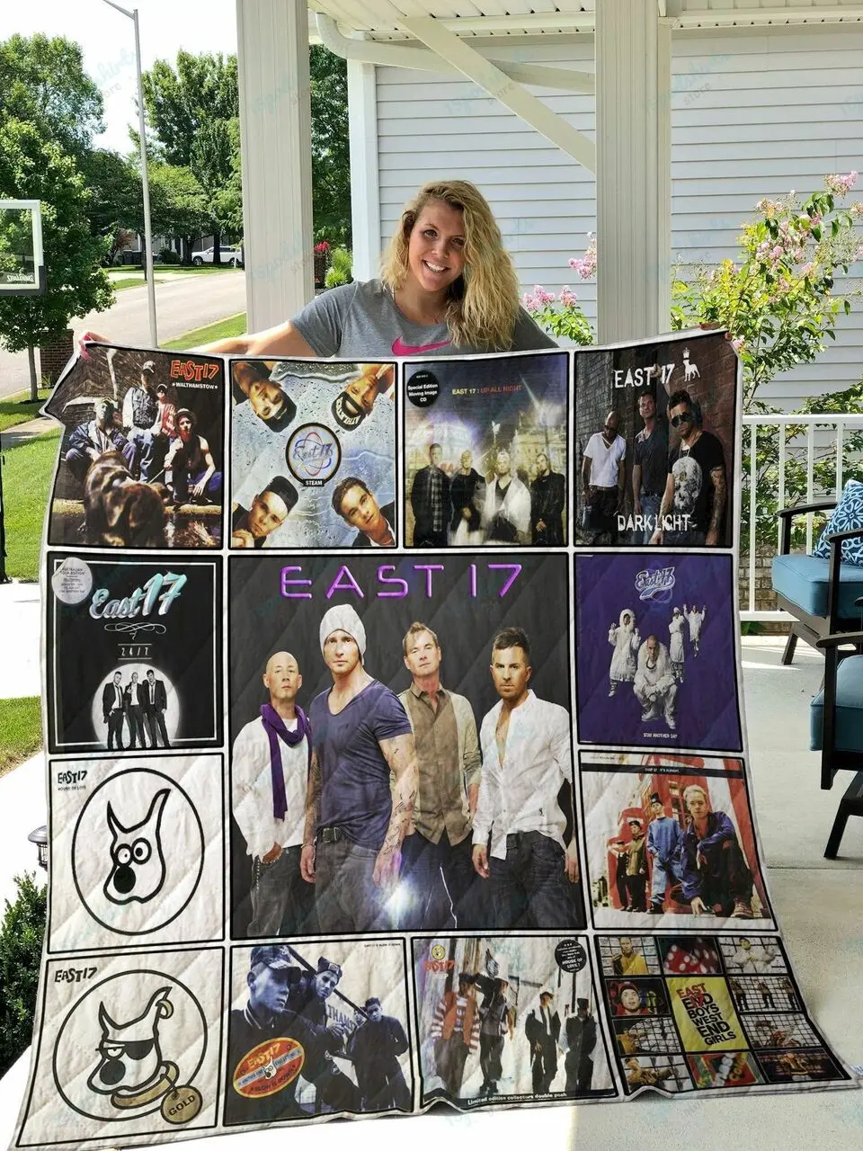 East 17 Quilt Blanket and Home Decor
