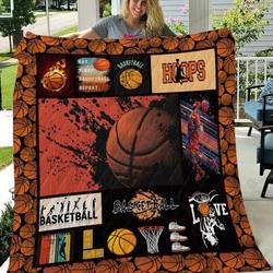 Eat Sleep Basketball Repeat Quilt Blanket Great Customized Blanket Gifts For Birthday Christmas Thanksgiving and Home Decor