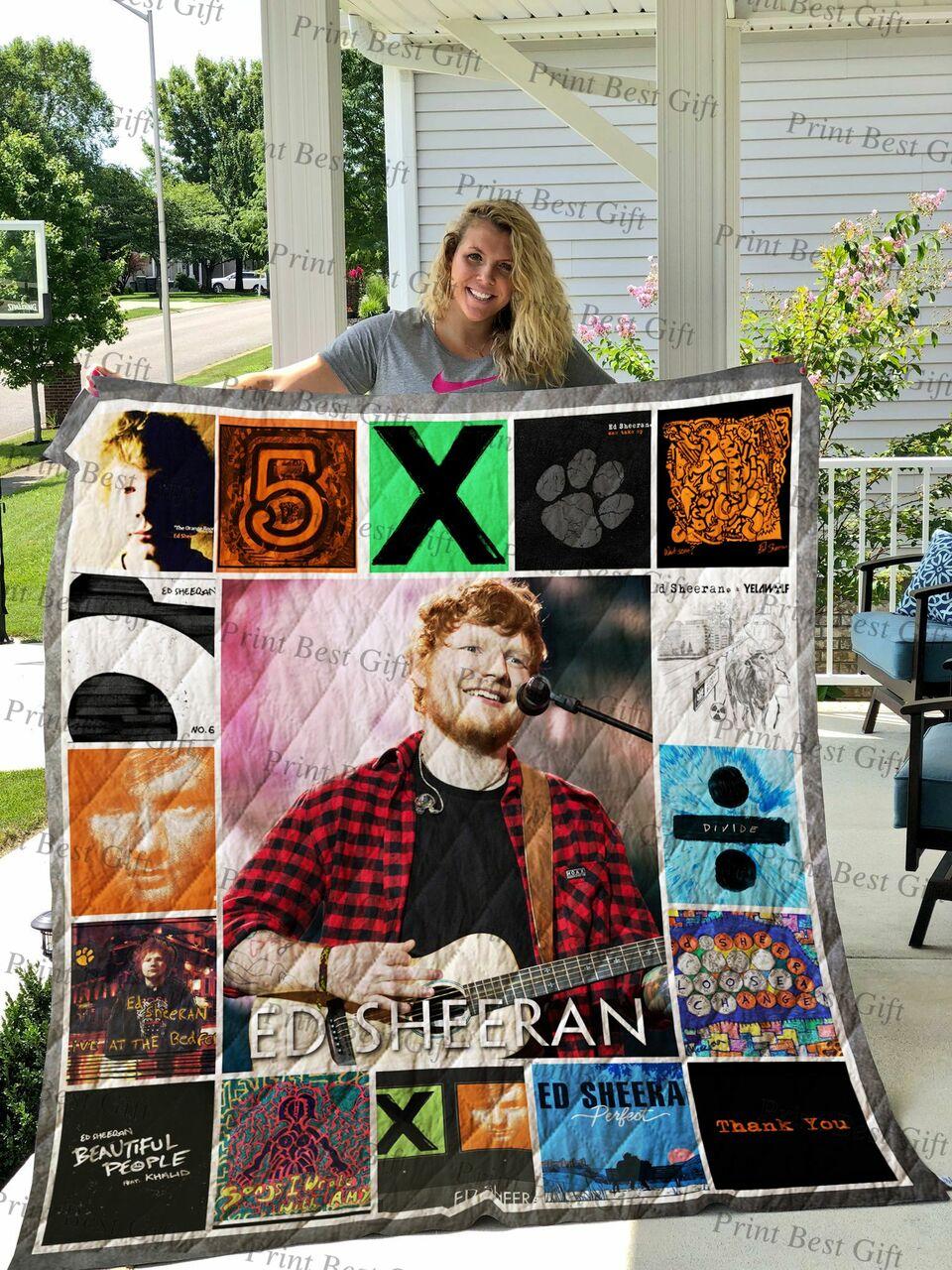 Ed Sheeran Albums Cover Poster Quilt Blanket and Home Decor