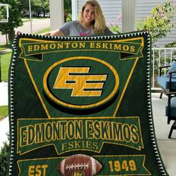 Edmonton Eskimos Quilt Blanket and Home Decor
