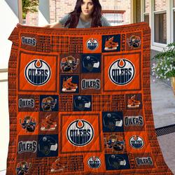 Edmonton Oilers Quilt Blanket and Home Decor