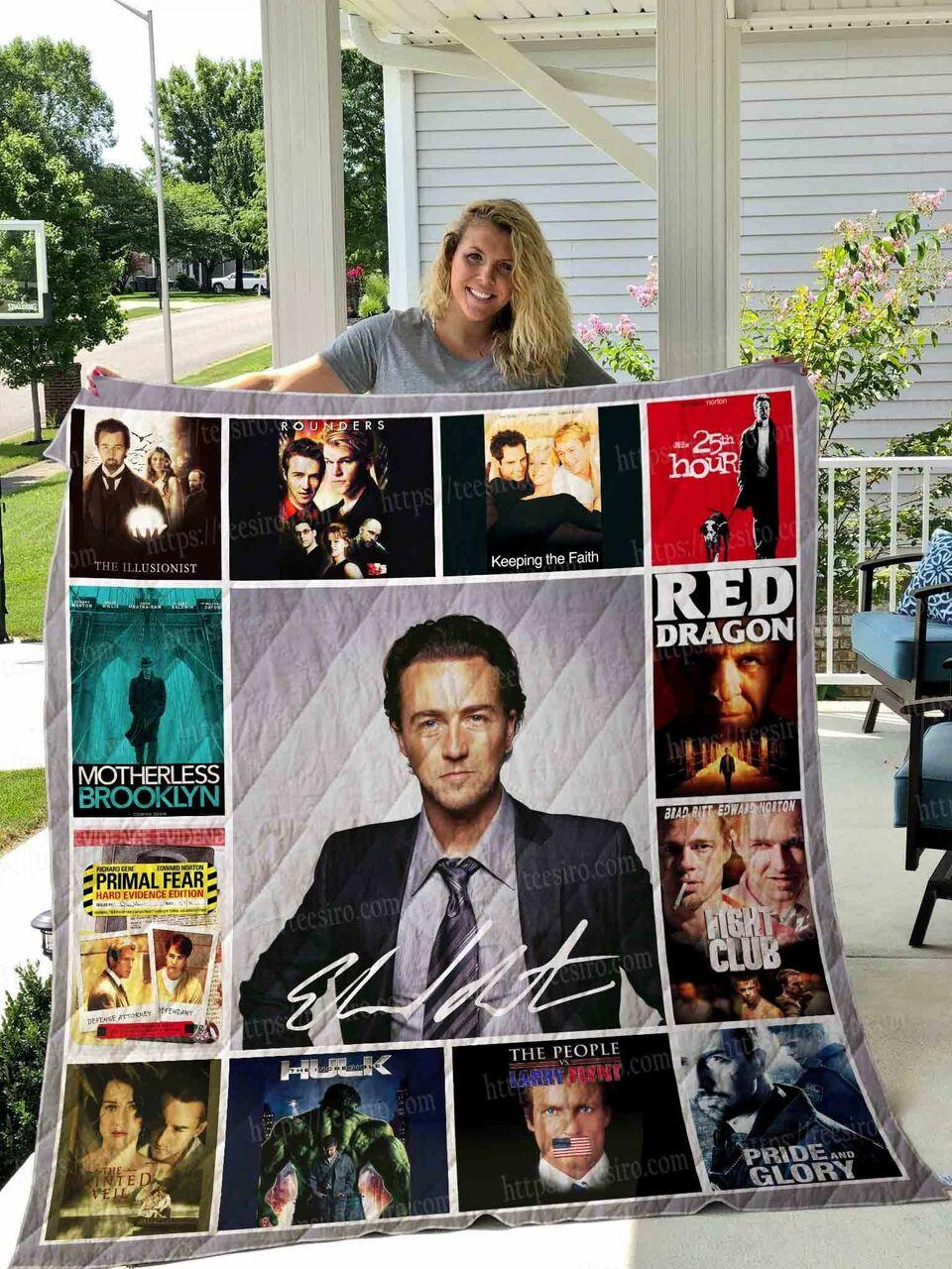 Edward Norton Quilt Blanket 01 and Home Decor