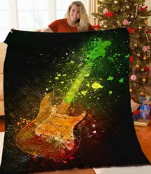 Electric Guitar Quilt Poa and Home Decor