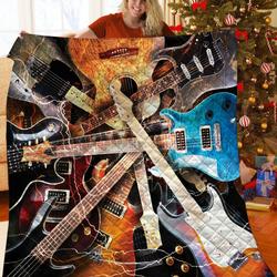 Electric Guitar Quilt Pok and Home Decor