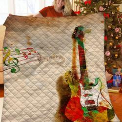 Electric Guitar Quilt Pop and Home Decor